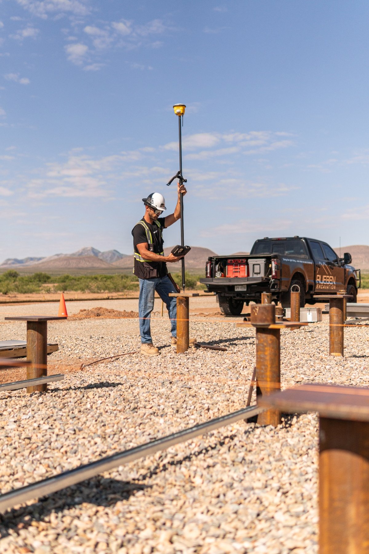 Willcox BESS Facility Survey and Layout · Helical Pile Installation · Conduit · MV Cable Installation in Willcox, Arizona — photo 3