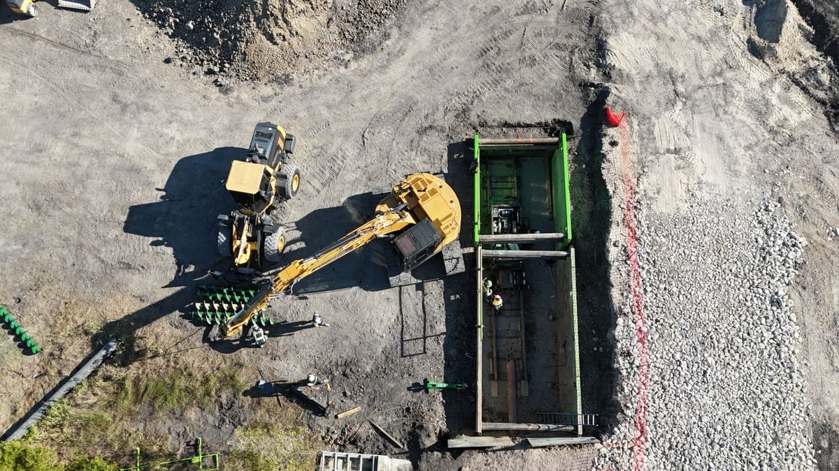 Royse City BESS Facility Site Clearing · Earthworks · Grading · Drainage · Water/Sewer/Storm/Fireline · Dry Bores · Conduit · Grounding · Trenwa · Concrete Paving · Landscaping · Substation Infrastructure in Royse City, TX — photo 5