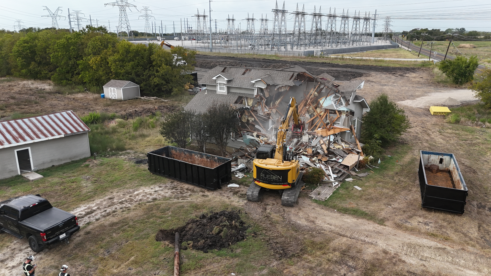 Smith BESS Facility Site Clearing · Earthworks · Grading · Drainage · Water/Sewer/Storm/Fireline · Dry Bores · Conduit · Grounding · Trenwa · Concrete Paving · Landscaping · Substation Infrastructure in Royse City, TX — photo 8
