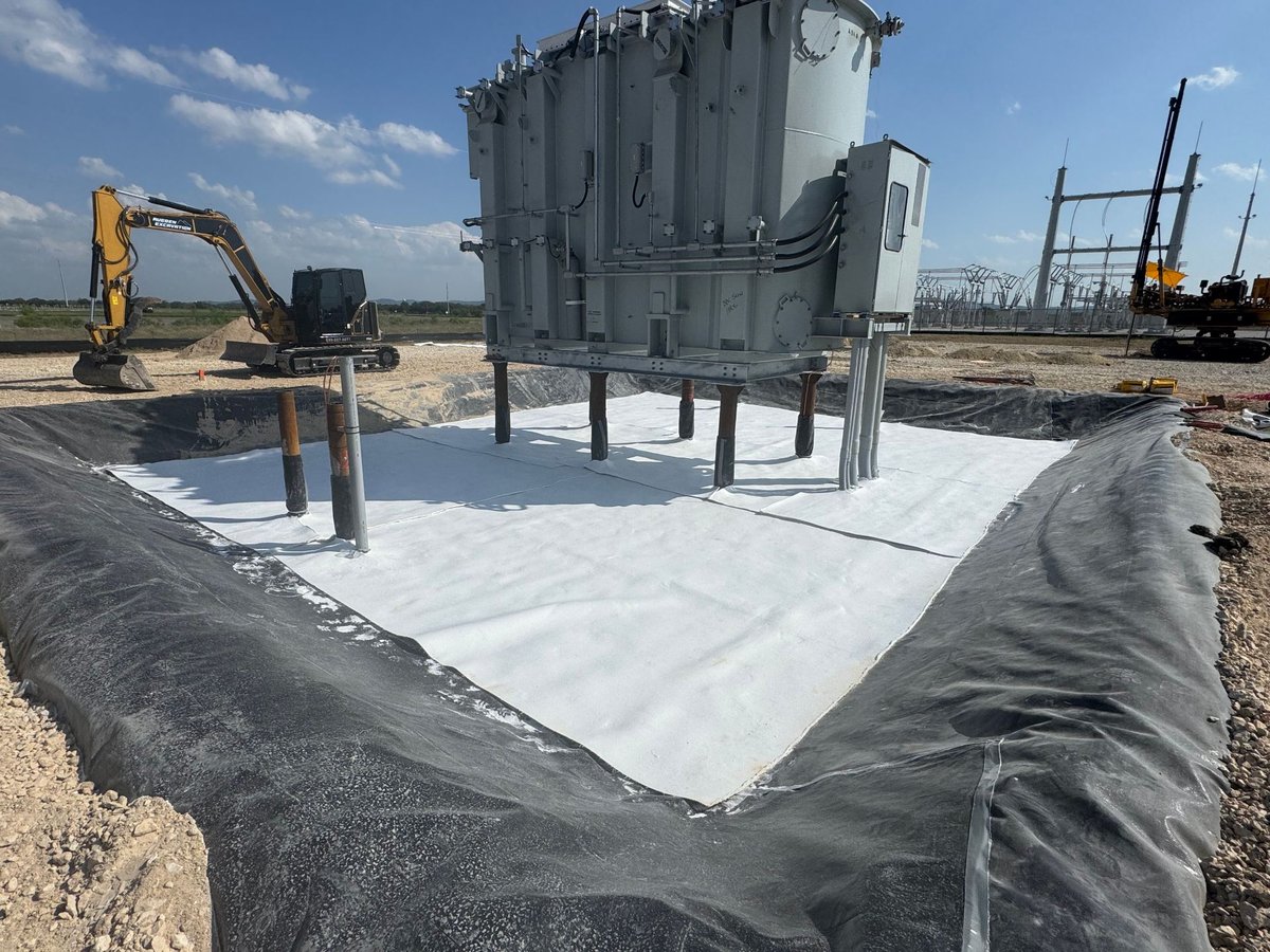 Bandera Substation Helical Piles · Transformer Containment · Civil Infrastructure in Bandera, TX — detail 1