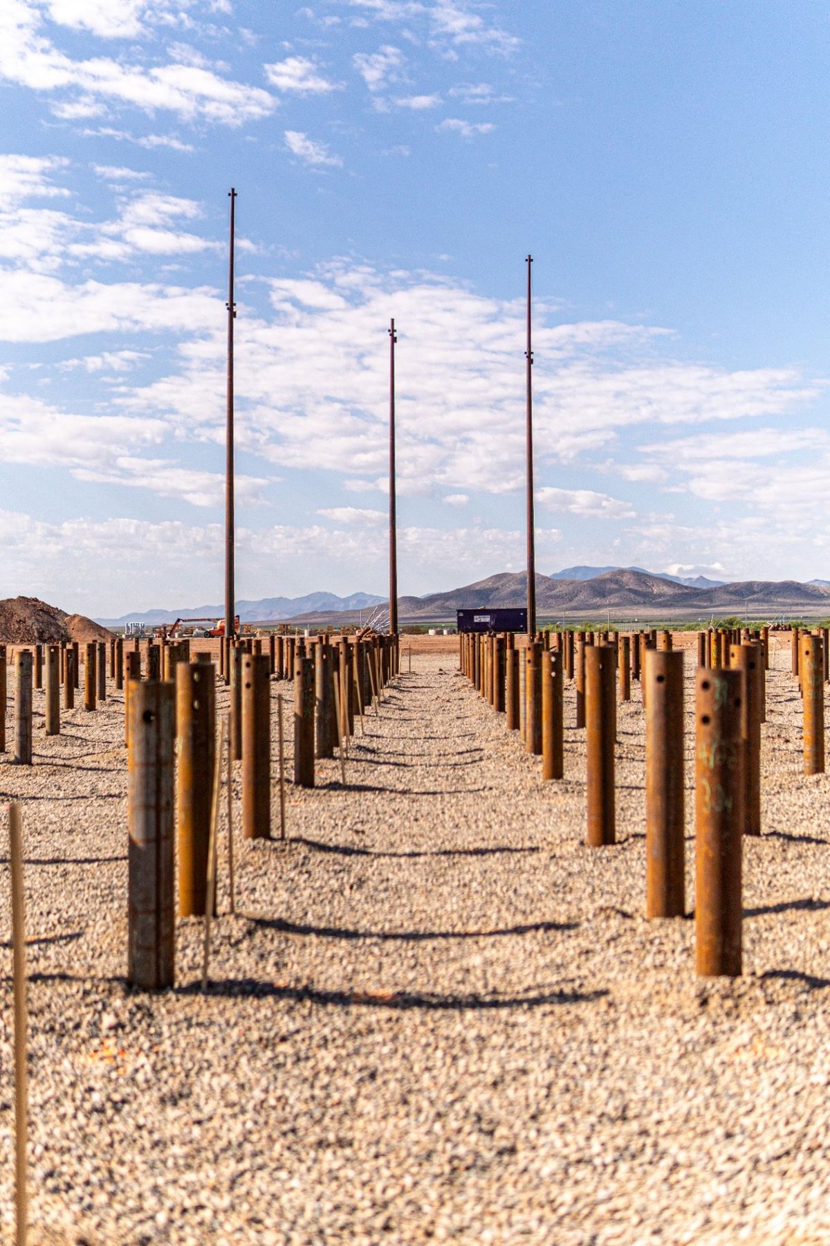 Willcox BESS Facility Survey and Layout · Helical Pile Installation · Conduit · MV Cable Installation in Willcox, Arizona — photo 4