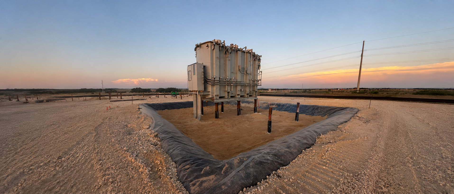 Bandera Substation — Helical Piles · Transformer Containment in Bandera, TX