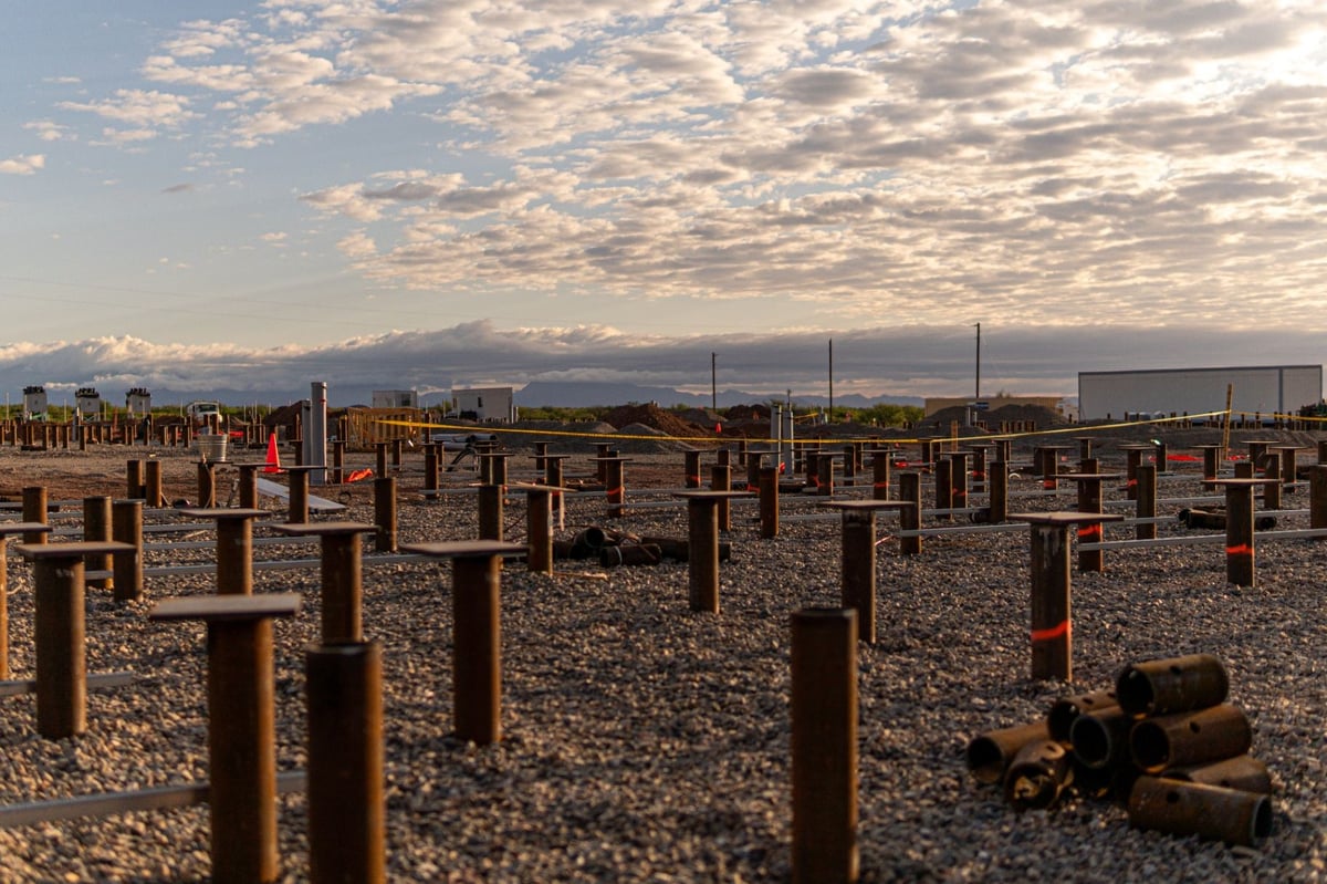 Willcox BESS Facility Survey and Layout · Helical Pile Installation · Conduit · MV Cable Installation in Willcox, Arizona — photo 6