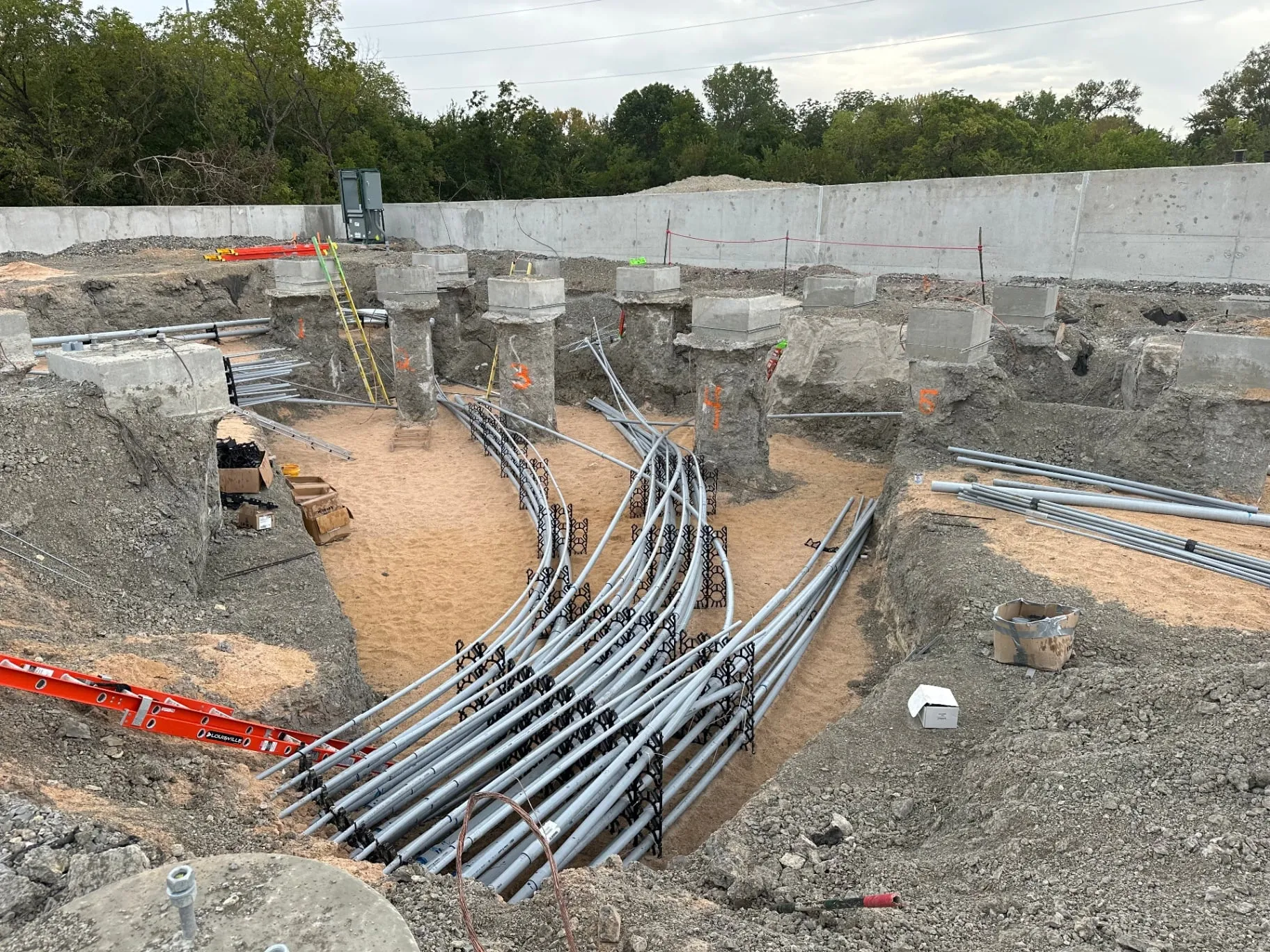 Underground duct bank installation
